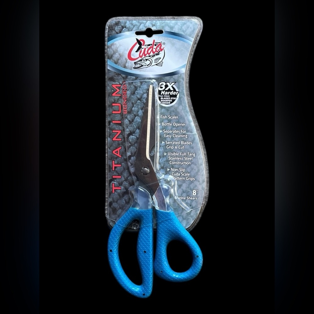 New Cuda Titanium 8” Bonded Marine Shears Fishing